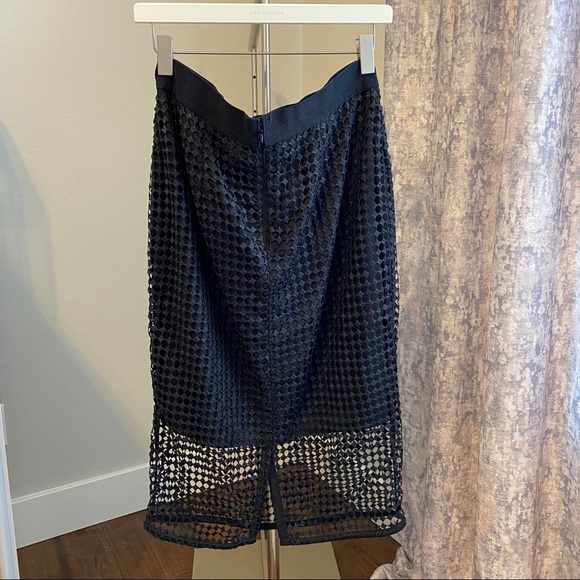 SOLD❗️Ann Taylor Modern Mesh Overlay Skirt - Picture 2 of 7